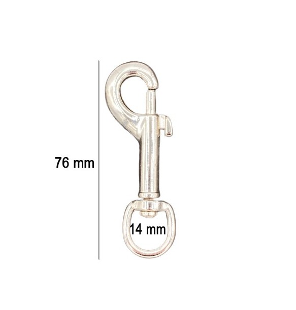 MOSQUETON GATILLO ZAMAK 2607 PASE 14mm