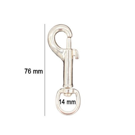 MOSQUETON GATILLO ZAMAK 2607 PASE 14mm