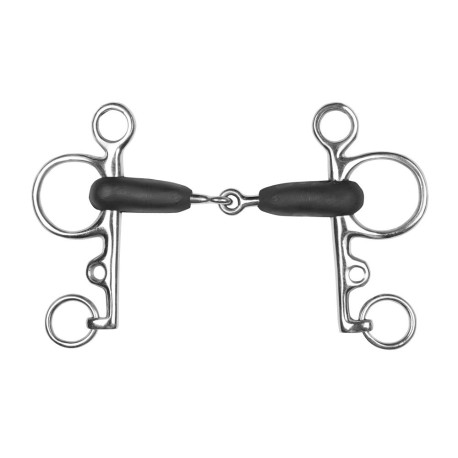 BOCADO PELHAM GOMA PARTIDO ECO. INOX
