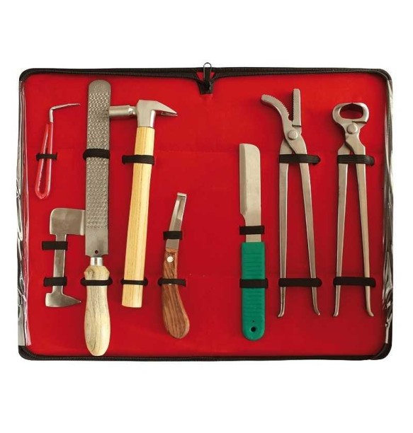 MALETIN HERRADOR 8 HERRAMIENTAS ACERO INOX