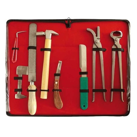 MALETIN HERRADOR 8 HERRAMIENTAS ACERO INOX