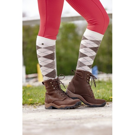 CALCETINES E-THEME ARGYLE -CRUDO/TAUPE - 986390014