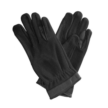 GUANTES ALGODON/PIEL MARJ - NEGRO -