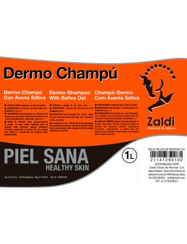 CHAMPU ZALDI DERMO AVENA SATIVA 1L.