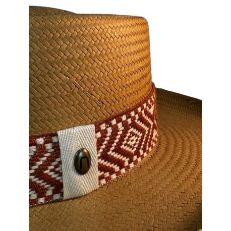 SOMBRERO NDJ GAMBLER PAPEL CINTA PASAM-MOKA-2750