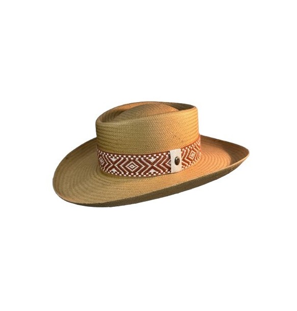 SOMBRERO NDJ GAMBLER PAPEL CINTA PASAM-MOKA-2750
