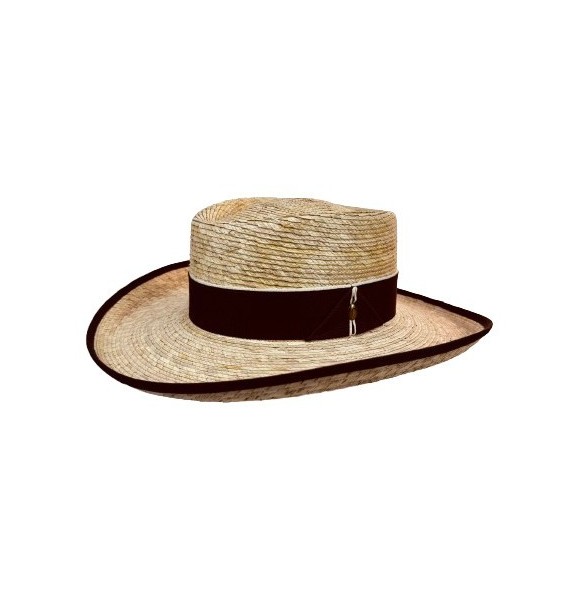 SOMBRERO NDJ GAMBLER PALMA CINTA TRIANGULO -NATURAL-2761