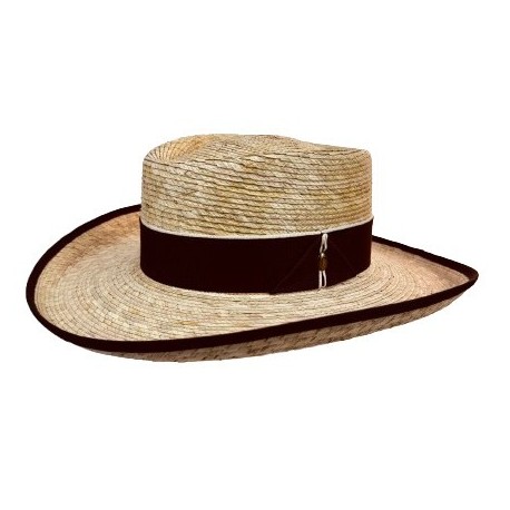 SOMBRERO NDJ GAMBLER PALMA CINTA TRIANGULO -NATURAL-2761