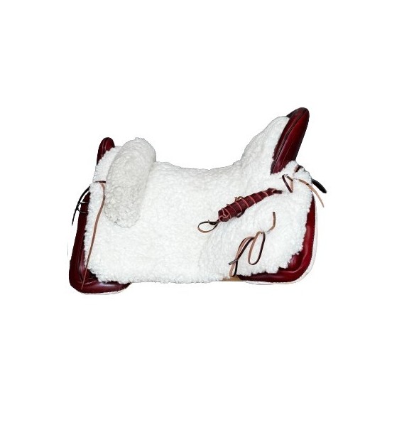 SILLA VAQUERA "G" MIXTA LISA COMPLETA CEREZA