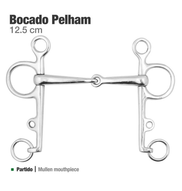BOCADO PELHAM PARTIDO ECO INOX ZALDI 12.5 25004