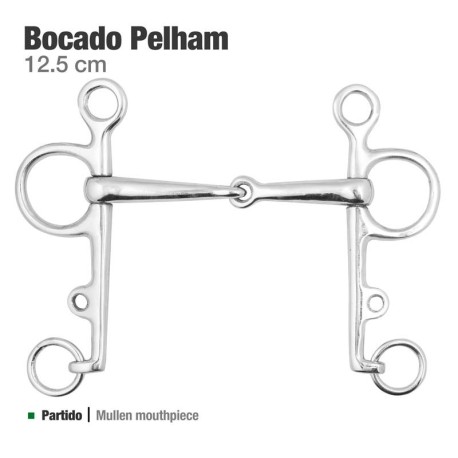 BOCADO PELHAM PARTIDO ECO INOX ZALDI 12.5 25004