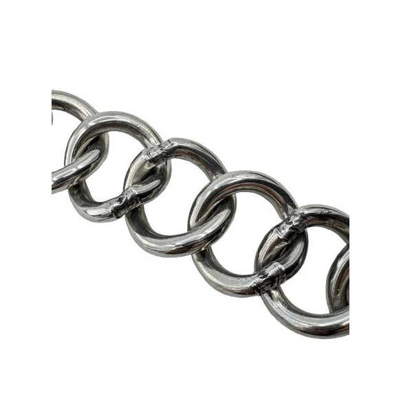 BARBADA LOPEZ INOX BRILLO / 12 MALLAS SIMPLES / GRUESA -19CM