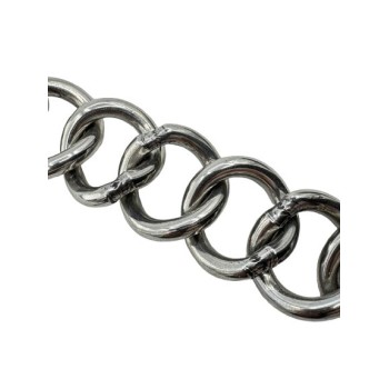BARBADA LOPEZ INOX BRILLO / 12 MALLAS SIMPLES / GRUESA -19CM