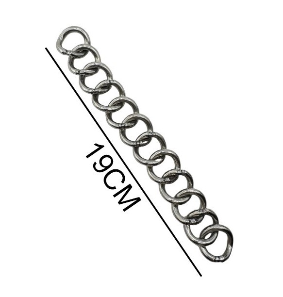 BARBADA LOPEZ INOX BRILLO / 12 MALLAS SIMPLES / GRUESA -19CM