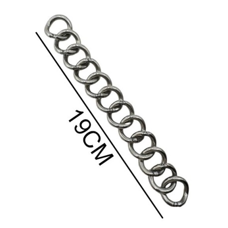 BARBADA LOPEZ INOX BRILLO / 12 MALLAS SIMPLES / GRUESA -19CM
