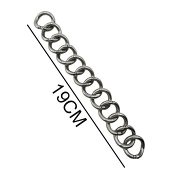 BARBADA LOPEZ INOX BRILLO / 12 MALLAS SIMPLES / GRUESA -19CM