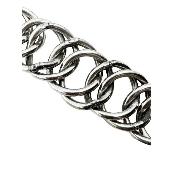 BARBADA LOPEZ INOX BRILLO / 20 MALLAS DOBLES -23CM