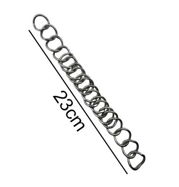 BARBADA LOPEZ INOX BRILLO / 20 MALLAS DOBLES -23CM