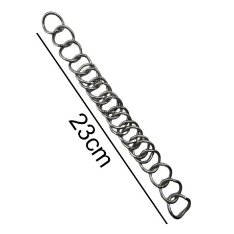 BARBADA LOPEZ INOX BRILLO / 20 MALLAS DOBLES -23CM