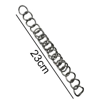 BARBADA LOPEZ INOX BRILLO / 20 MALLAS DOBLES -23CM