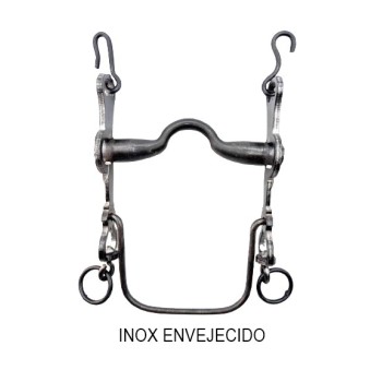 BOCADO LOPEZ VAQUERO INOX ENVEJECIDO / ASA CALDERA NORMAL / FIJO
