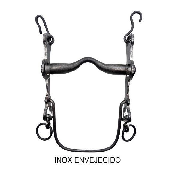 BOCADO LOPEZ VAQUERO INOX ENVEJECIDO / EMB SUAVE / FIJO