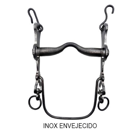 BOCADO LOPEZ VAQUERO INOX ENVEJECIDO / EMB SUAVE / FIJO
