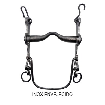 BOCADO LOPEZ VAQUERO INOX ENVEJECIDO / EMB SUAVE / FIJO