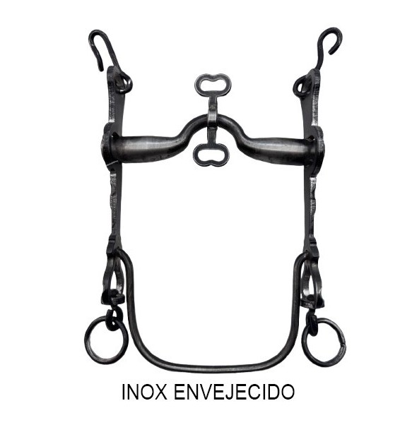 BOCADO LOPEZ VAQUERO INOX ENVEJECIDO / EMB PALOMETA / FIJO