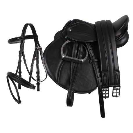 SILLA INGLESA PONY QHP NEGRA 3101 (COMPLETA)