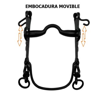 BOCADO LOPEZ VAQUERO PAVON / ASA CALDERA INOX NORMAL / MOVIBLE