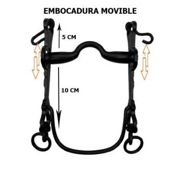 BOCADO LOPEZ VAQUERO PAVON / ASA CALDERA INOX NORMAL / MOVIBLE