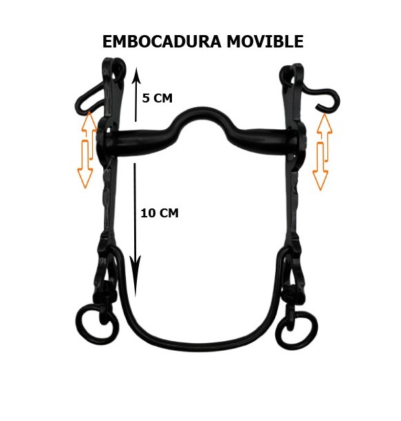 BOCADO LOPEZ VAQUERO PAVON / ASA CALDERA INOX NORMAL / MOVIBLE