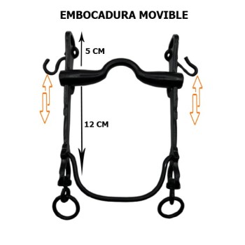 BOCADO LOPEZ VAQUERO PAVON / ASA CALDERA INOX NORMAL / MOVIBLE